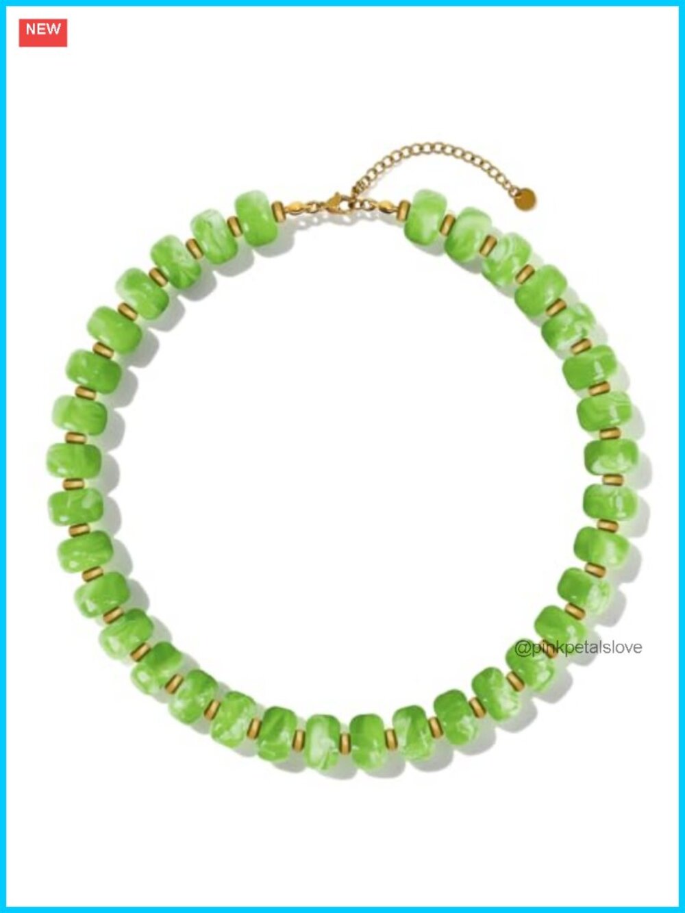 Chunky Beaded Necklace Women's Colorful Beaded Choker Boho Resin Beads Statement